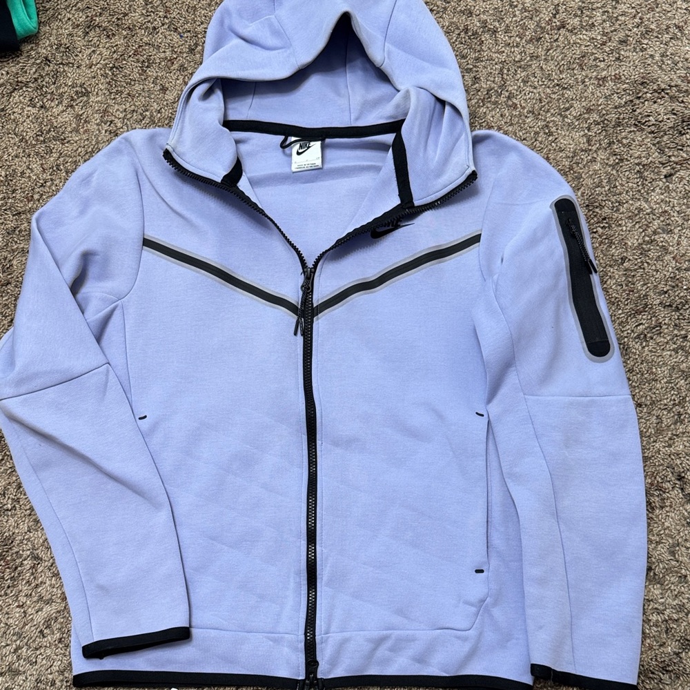 Nike Tech Light Purple Hoodie with Black Accents